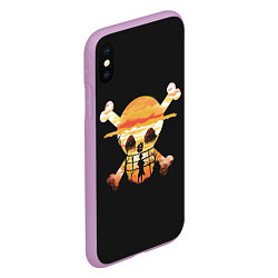 Чехол iPhone XS Max матовый One piece, цвет: 3D-сиреневый — фото 2