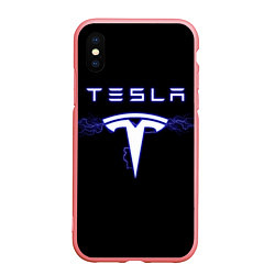 Чехол iPhone XS Max матовый TESLA, цвет: 3D-баблгам