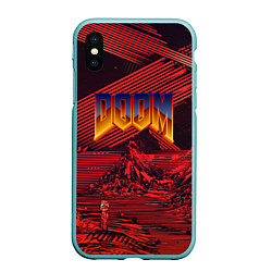 Чехол iPhone XS Max матовый DOOM ДУМ S, цвет: 3D-мятный