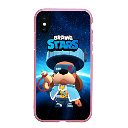 Чехол iPhone XS Max матовый Генерал Гавс brawl stars, цвет: 3D-розовый