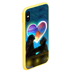 Чехол iPhone XS Max матовый Ты Венера — я Юпитер, цвет: 3D-желтый — фото 2