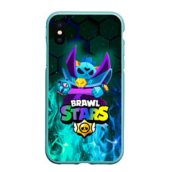 Чехол iPhone XS Max матовый Dark Lord Spike Brawl Stars, цвет: 3D-мятный