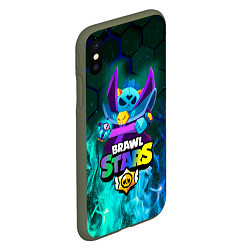 Чехол iPhone XS Max матовый Dark Lord Spike Brawl Stars, цвет: 3D-темно-зеленый — фото 2