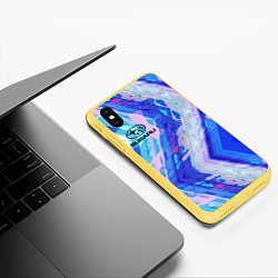 Чехол iPhone XS Max матовый Subaru, цвет: 3D-желтый — фото 2