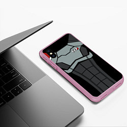 Чехол iPhone XS Max матовый КОСТЮМ N7 MASS EFFECT N7 М, цвет: 3D-розовый — фото 2