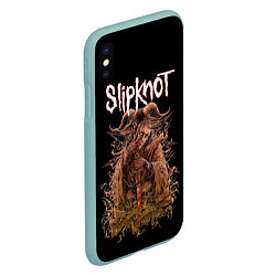 Чехол iPhone XS Max матовый SLIPKNOT, цвет: 3D-мятный — фото 2