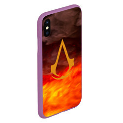 Чехол iPhone XS Max матовый Assassin’s Creed, цвет: 3D-фиолетовый — фото 2