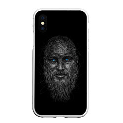 Чехол iPhone XS Max матовый Ragnar Lodbrok, цвет: 3D-белый