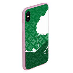 Чехол iPhone XS Max матовый Дерево, цвет: 3D-розовый — фото 2