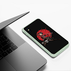 Чехол iPhone XS Max матовый Атака Титанов, цвет: 3D-салатовый — фото 2