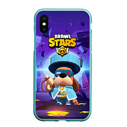 Чехол iPhone XS Max матовый Генерал Гавс brawl stars, цвет: 3D-мятный