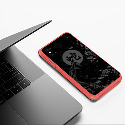 Чехол iPhone XS Max матовый Кобра, цвет: 3D-красный — фото 2