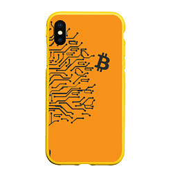 Чехол iPhone XS Max матовый BITCOIN TREE БИТКОИН Z