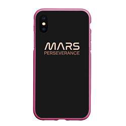 Чехол iPhone XS Max матовый Mars, цвет: 3D-малиновый