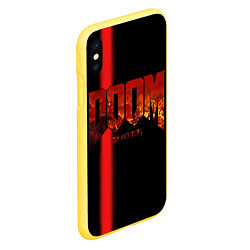 Чехол iPhone XS Max матовый Doom Rip and Tear, цвет: 3D-желтый — фото 2