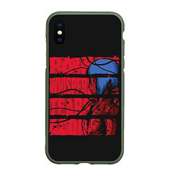 Чехол iPhone XS Max матовый Призрак в доспехах, цвет: 3D-темно-зеленый