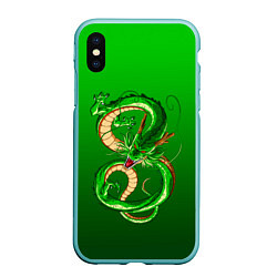 Чехол iPhone XS Max матовый Земляной анимешный дракон, цвет: 3D-мятный