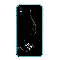 Чехол iPhone XS Max матовый Wolf, цвет: 3D-мятный