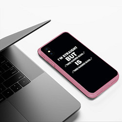Чехол iPhone XS Max матовый IM STRAIGHT, цвет: 3D-малиновый — фото 2