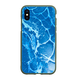 Чехол iPhone XS Max матовый Ледяной, цвет: 3D-темно-зеленый