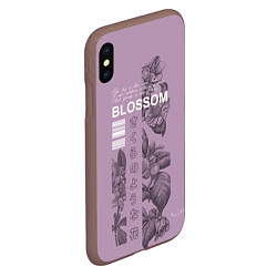 Чехол iPhone XS Max матовый Blossom, цвет: 3D-коричневый — фото 2