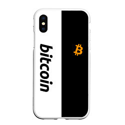 Чехол iPhone XS Max матовый БИТКОИН BITCOIN Z, цвет: 3D-белый