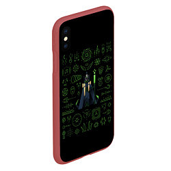 Чехол iPhone XS Max матовый Великий маг Dota 2, цвет: 3D-красный — фото 2
