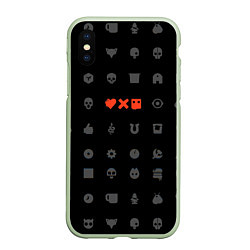 Чехол iPhone XS Max матовый Любовь, смерть и роботы, цвет: 3D-салатовый