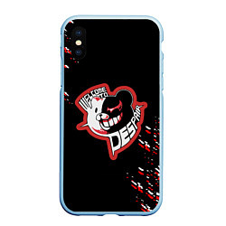 Чехол iPhone XS Max матовый Danganronpa, цвет: 3D-голубой