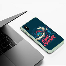 Чехол iPhone XS Max матовый Night Crawler Dota 2, цвет: 3D-салатовый — фото 2