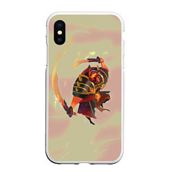 Чехол iPhone XS Max матовый Ember Dota 2, цвет: 3D-белый