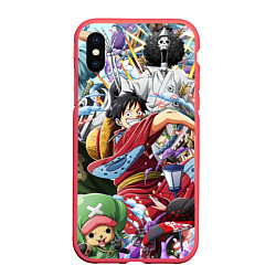 Чехол iPhone XS Max матовый ONE PIECE ВАН ПИС, цвет: 3D-красный