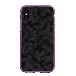 Чехол iPhone XS Max матовый СПЕЦ КАМУФЛЯЖ, цвет: 3D-фиолетовый