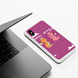 Чехол iPhone XS Max матовый Отец драконов, цвет: 3D-белый — фото 2