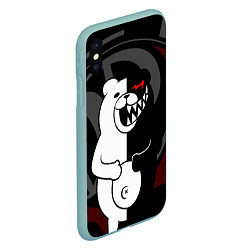 Чехол iPhone XS Max матовый MONOKUMA МОНОКУМА DANGANRO, цвет: 3D-мятный — фото 2