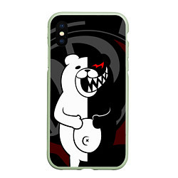 Чехол iPhone XS Max матовый MONOKUMA МОНОКУМА DANGANRO, цвет: 3D-салатовый