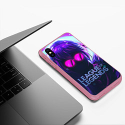 Чехол iPhone XS Max матовый Evelynn LOL, цвет: 3D-малиновый — фото 2