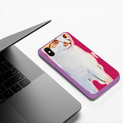 Чехол iPhone XS Max матовый The shusha cat, цвет: 3D-фиолетовый — фото 2
