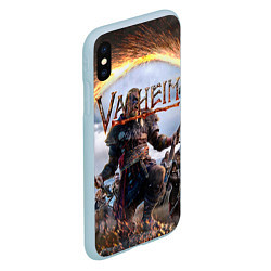 Чехол iPhone XS Max матовый Valheim, цвет: 3D-голубой — фото 2