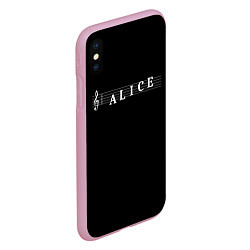 Чехол iPhone XS Max матовый Alice, цвет: 3D-розовый — фото 2