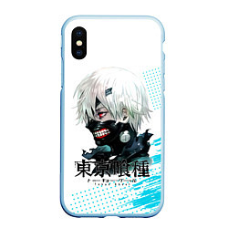 Чехол iPhone XS Max матовый Токийский гуль Tokyo Ghoul, цвет: 3D-голубой