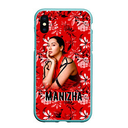 Чехол iPhone XS Max матовый Манижа Manizha, цвет: 3D-мятный