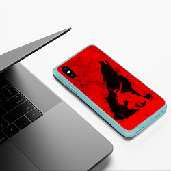 Чехол iPhone XS Max матовый DARK SOULS ТЁМНЫЕ ДУШИ, цвет: 3D-мятный — фото 2