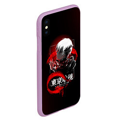 Чехол iPhone XS Max матовый TOKYO GHOUL ТОКИЙСКИЙ ГУЛЬ, цвет: 3D-сиреневый — фото 2