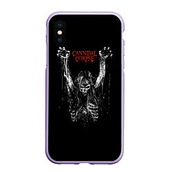 Чехол iPhone XS Max матовый Cannibal Corpse, цвет: 3D-светло-сиреневый