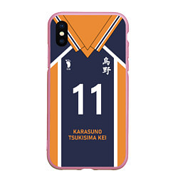 Чехол iPhone XS Max матовый KARASUNO 11 ФОРМА КАРАСУНО, цвет: 3D-розовый