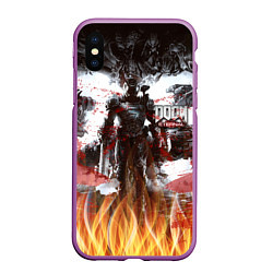 Чехол iPhone XS Max матовый Doom Ethernal Ancient Gods, цвет: 3D-фиолетовый