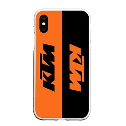 Чехол iPhone XS Max матовый KTM КТМ Z, цвет: 3D-белый