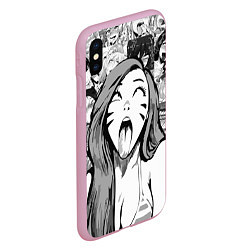 Чехол iPhone XS Max матовый Belle Delphine Ahegao, цвет: 3D-розовый — фото 2