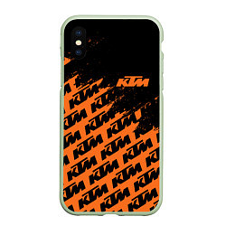 Чехол iPhone XS Max матовый KTM КТМ, цвет: 3D-салатовый